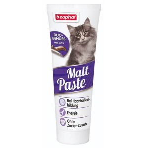 Tubo de la Pasta de Malta Duo-Active de Beaphar, para el control de bolas de pelo en gatos.