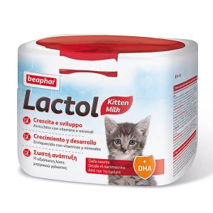 Caja de Lactol Kitten Milk de Beaphar, leche en polvo de 250g para la crianza de gatitos.