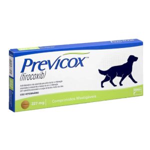 Caja de Previcox de 57 mg, comprimidos masticables con Firocoxib para tratar la osteoartritis en perros.