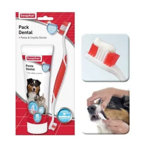 Beaphar Pack de Cepillo y Pasta Dental para Perros y Gatos