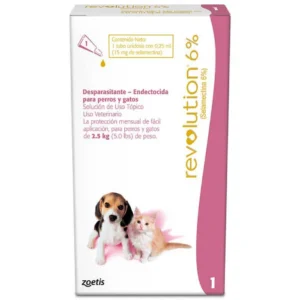 Revolution 6% – Pipeta Antiparasitaria para Cachorros y Gatitos de Hasta 2,5 kg