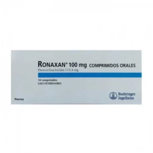 Ronaxan 100 mg – Antibiótico para Perros y Gatos (10 comprimidos)