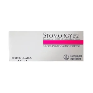 Stomorgyl 2 – Antibiótico para Perros y Gatos (10 comprimidos)